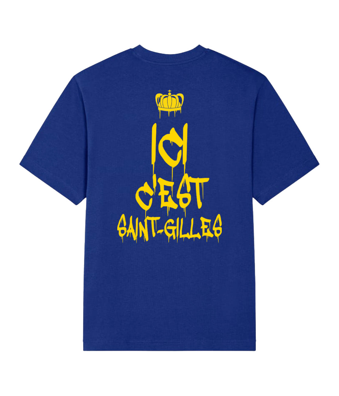 Ici C'est Saint-Gilles (Crown) - Oversized Premium T-shirt Black or Blue
