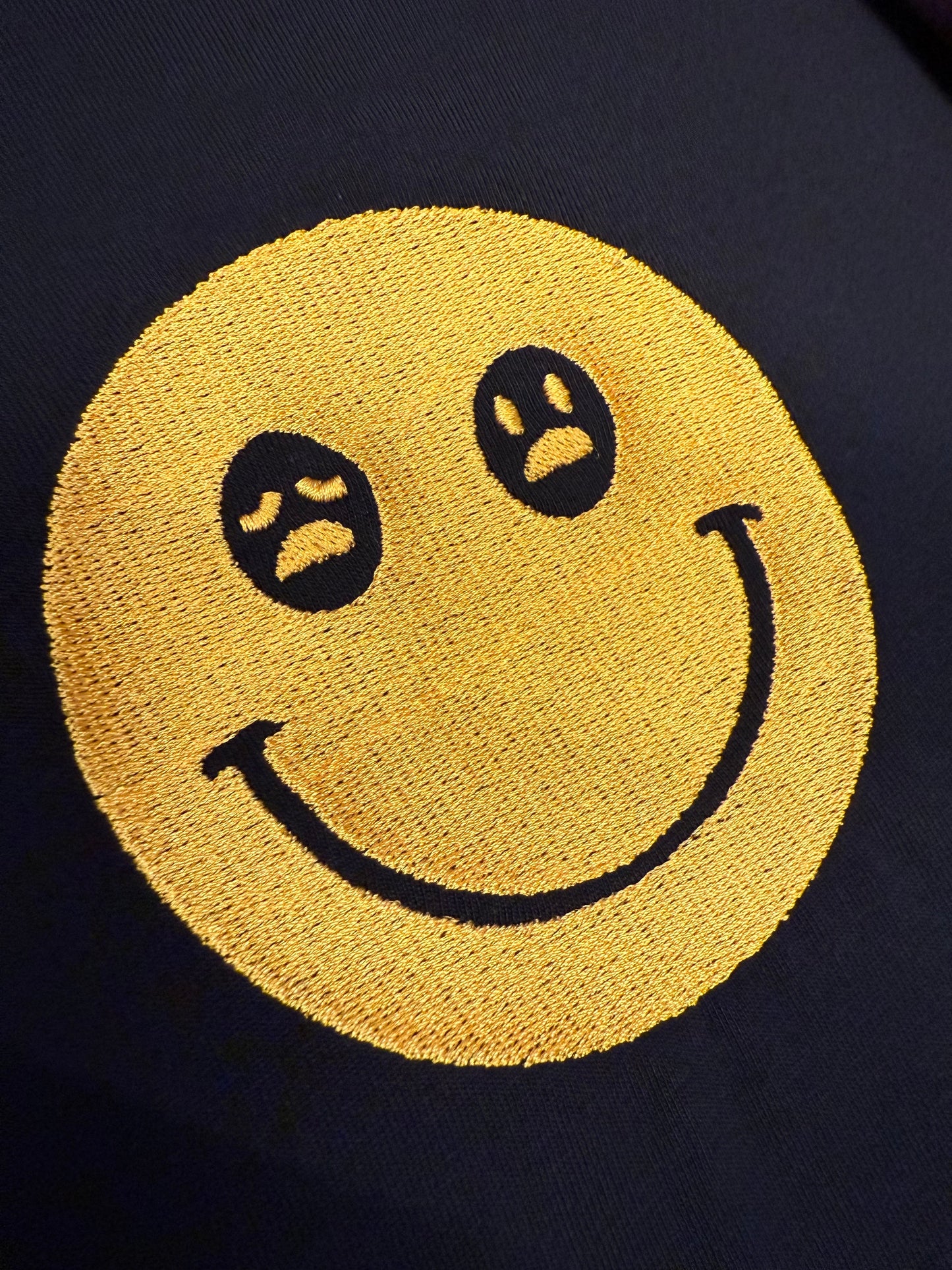 Smiley But Sad Broderie - Premium T-shirt (Black) STOCK SALE