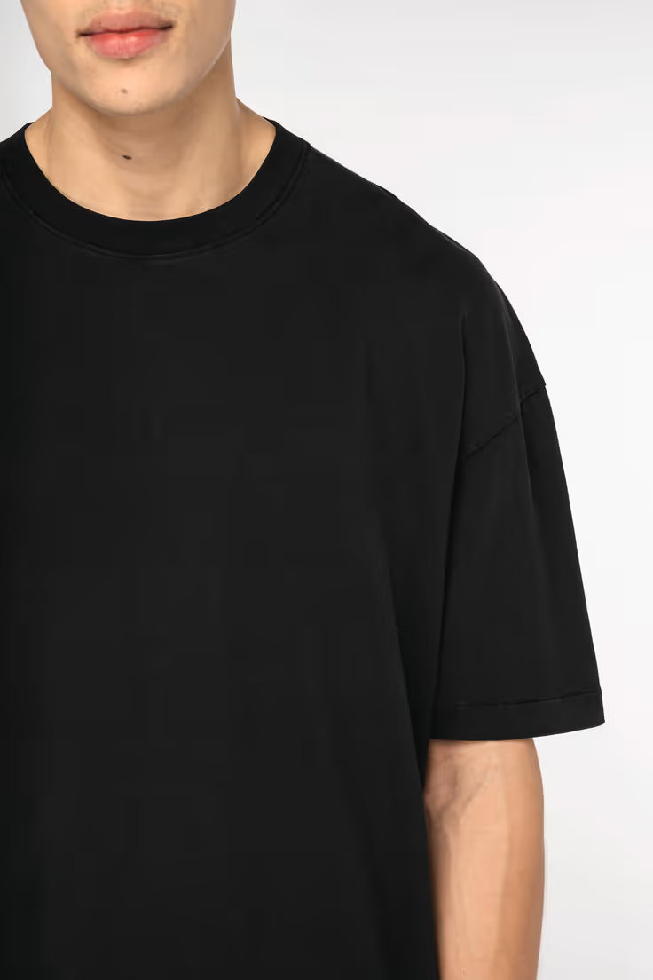 T-shirt Oversize Noir Délavé