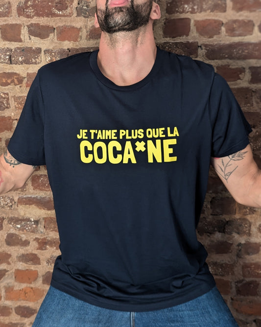 Plus que la Coca*ne - T-shirt (Blue) STOCK SALE