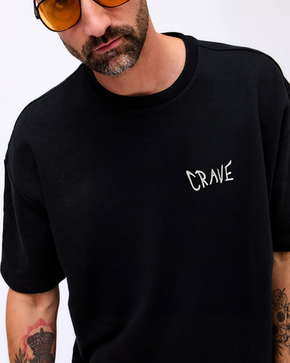 Crave - Oversized Sweatshirt - embroidered logo