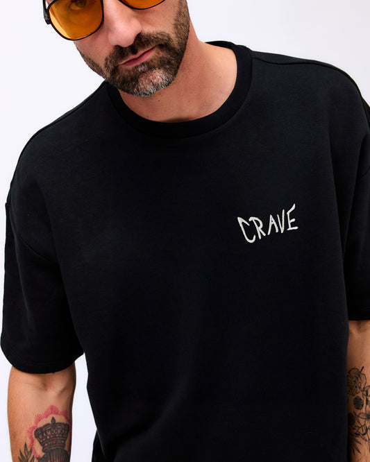 Crave - Oversized Sweatshirt - embroidered logo