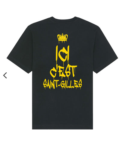 Ici C'est Saint-Gilles (Crown) - Oversized Premium T-shirt Black or Blue