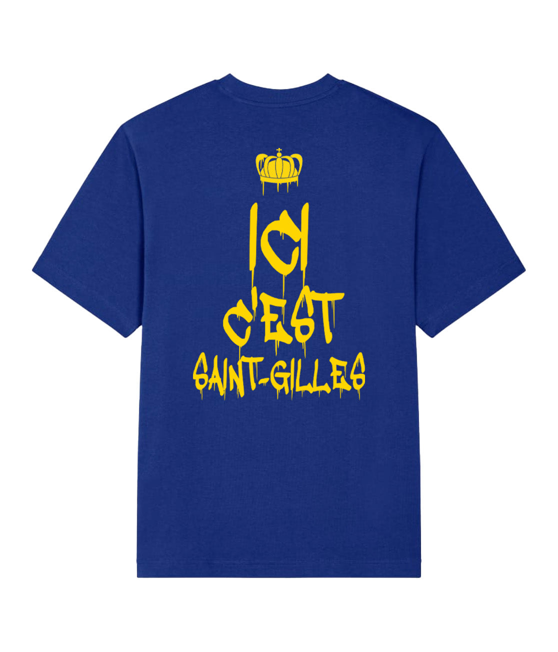 Ici C'est Saint-Gilles (Crown) - Oversized Premium T-shirt Black or Blue