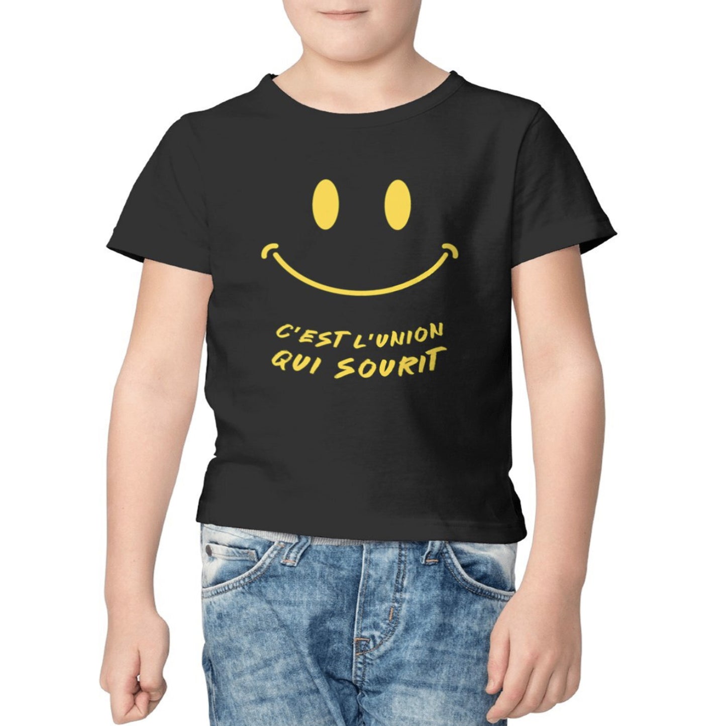 Kids C'est l'Union Qui Sourit (front) - Black Premium T-shirt pour enfant