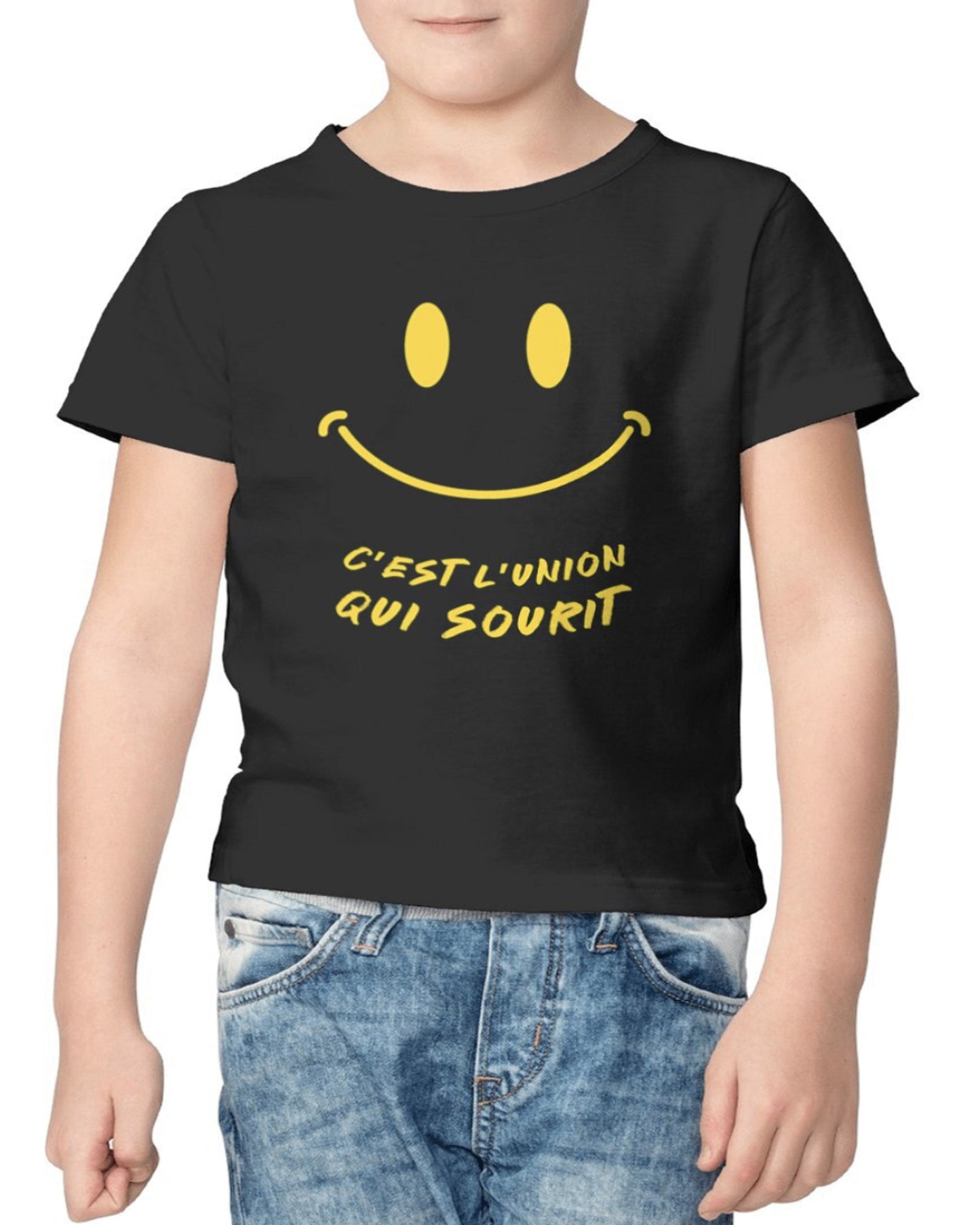 Kids C'est l'Union Qui Sourit (front) - Black Premium T-shirt pour enfant