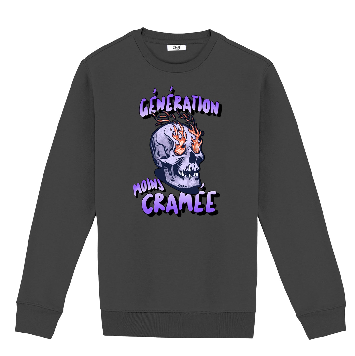 Génération Moins Cramée - Sweatshirt (Black & Ivory)