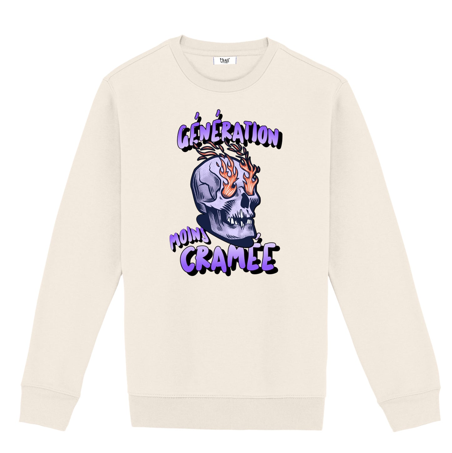 Génération Moins Cramée - Sweatshirt (Black & Ivory)