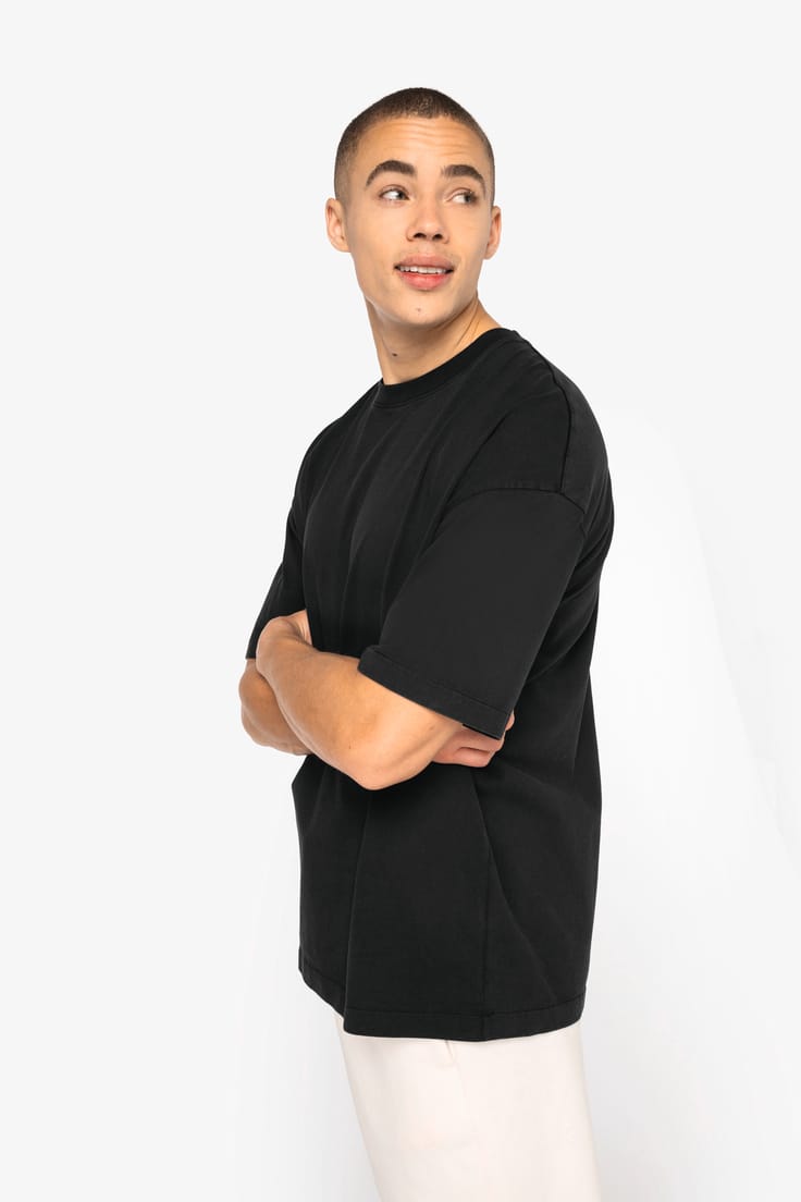 T-shirt Oversize Noir Délavé