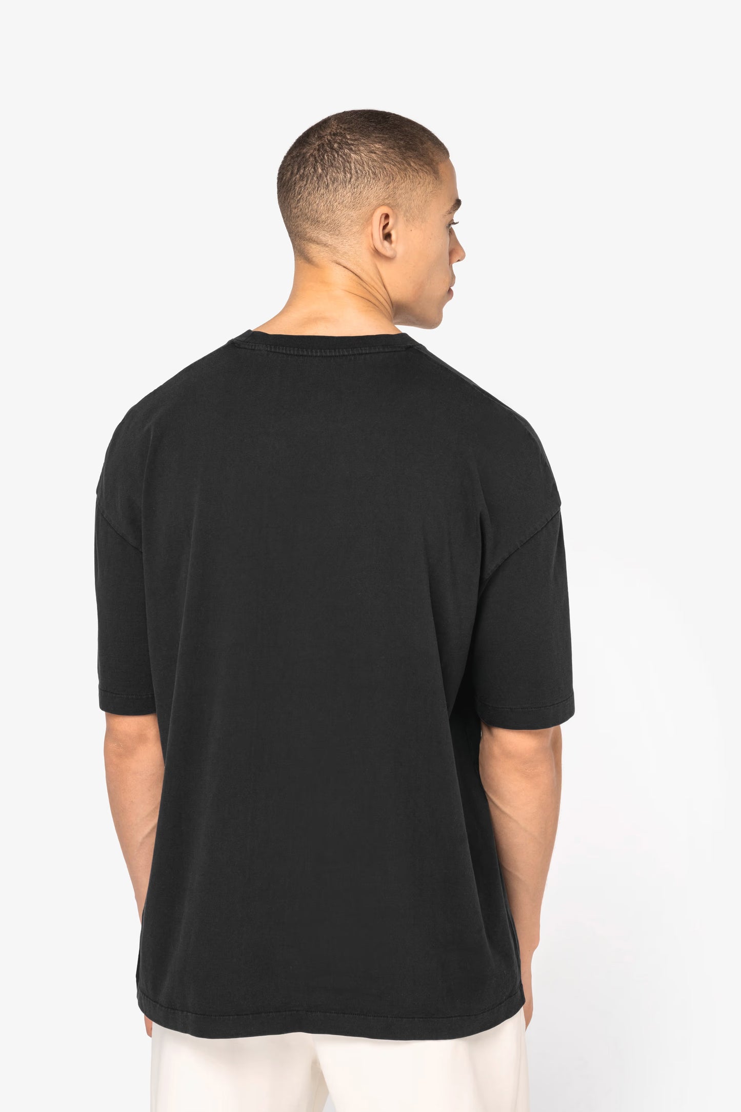 T-shirt Oversize Noir Délavé