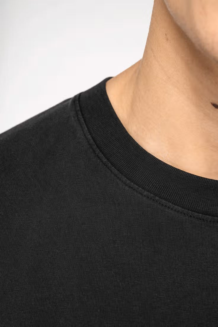 T-shirt Oversize Noir Délavé