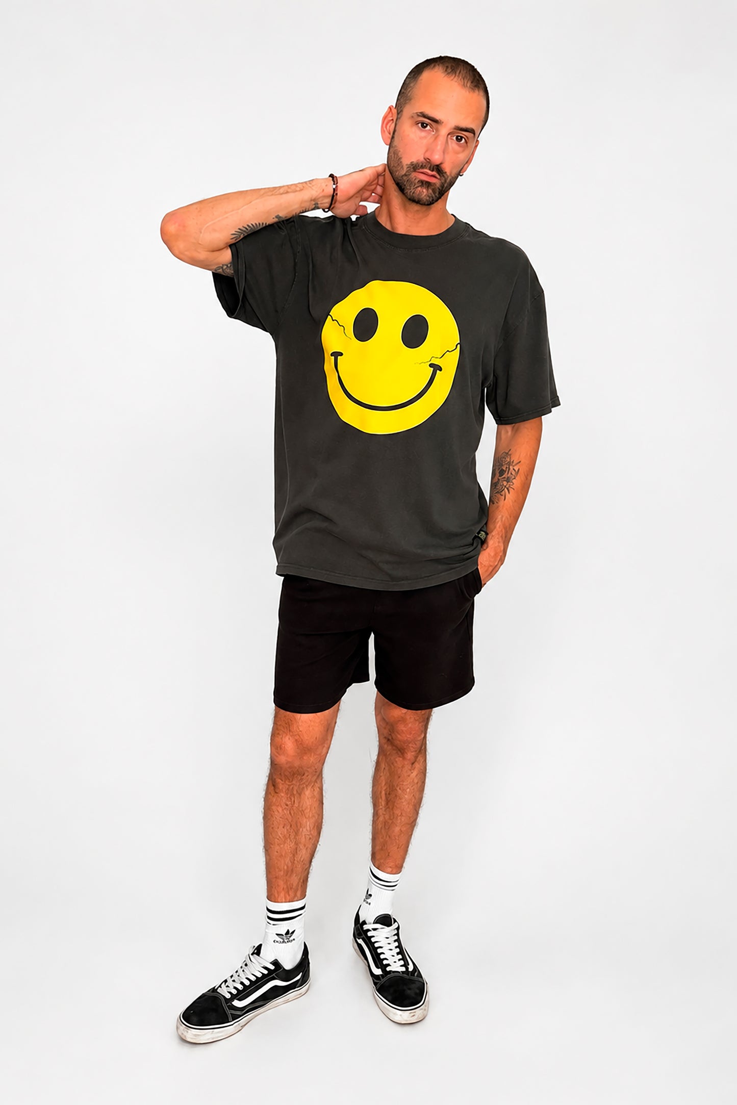 So F*cking Happy - Oversized Premium T-shirt - Faded Black