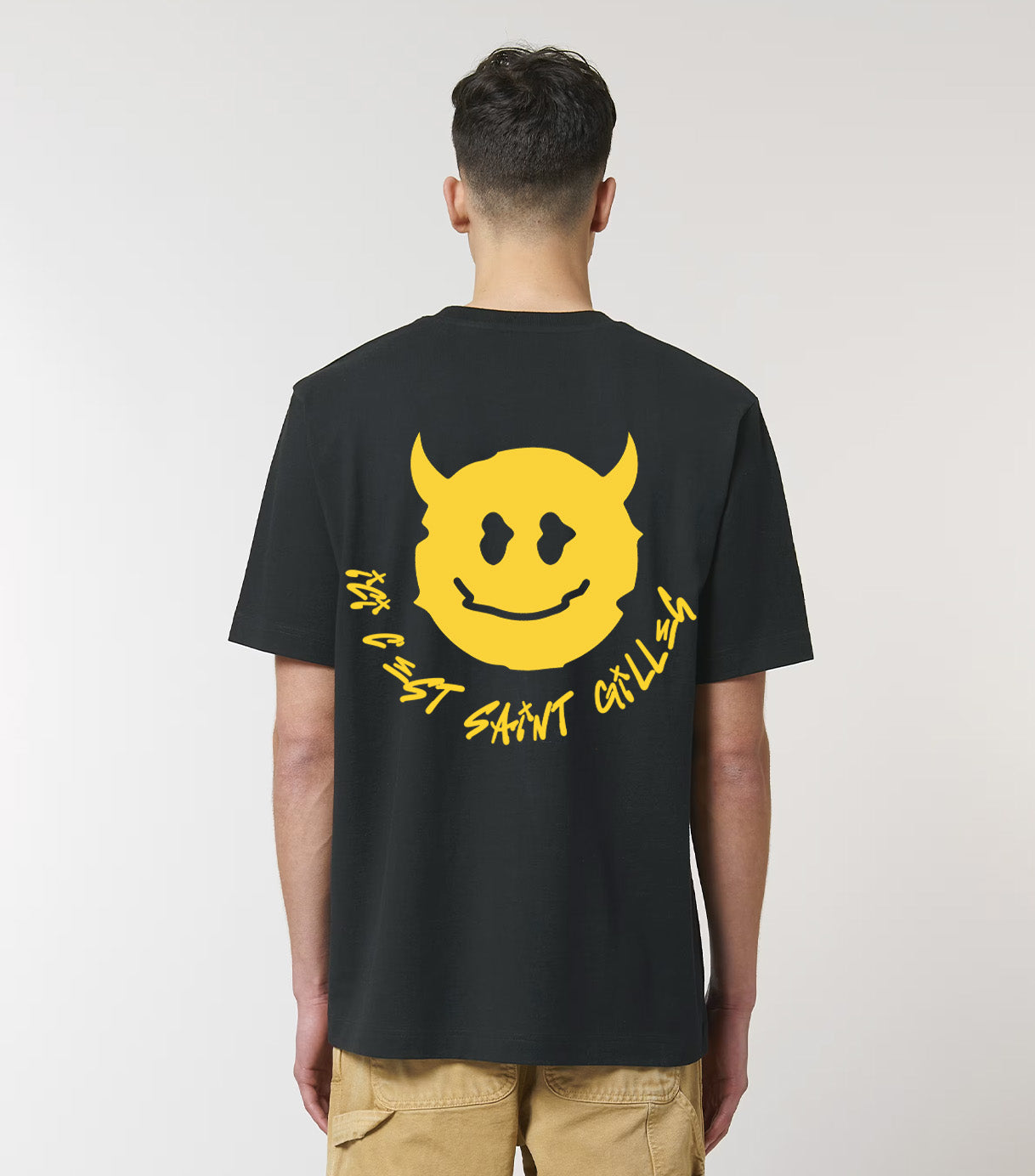 Ici C'est Saint-Gilles (Devil) - Oversized Premium T-shirt (Black) STOCK SALE