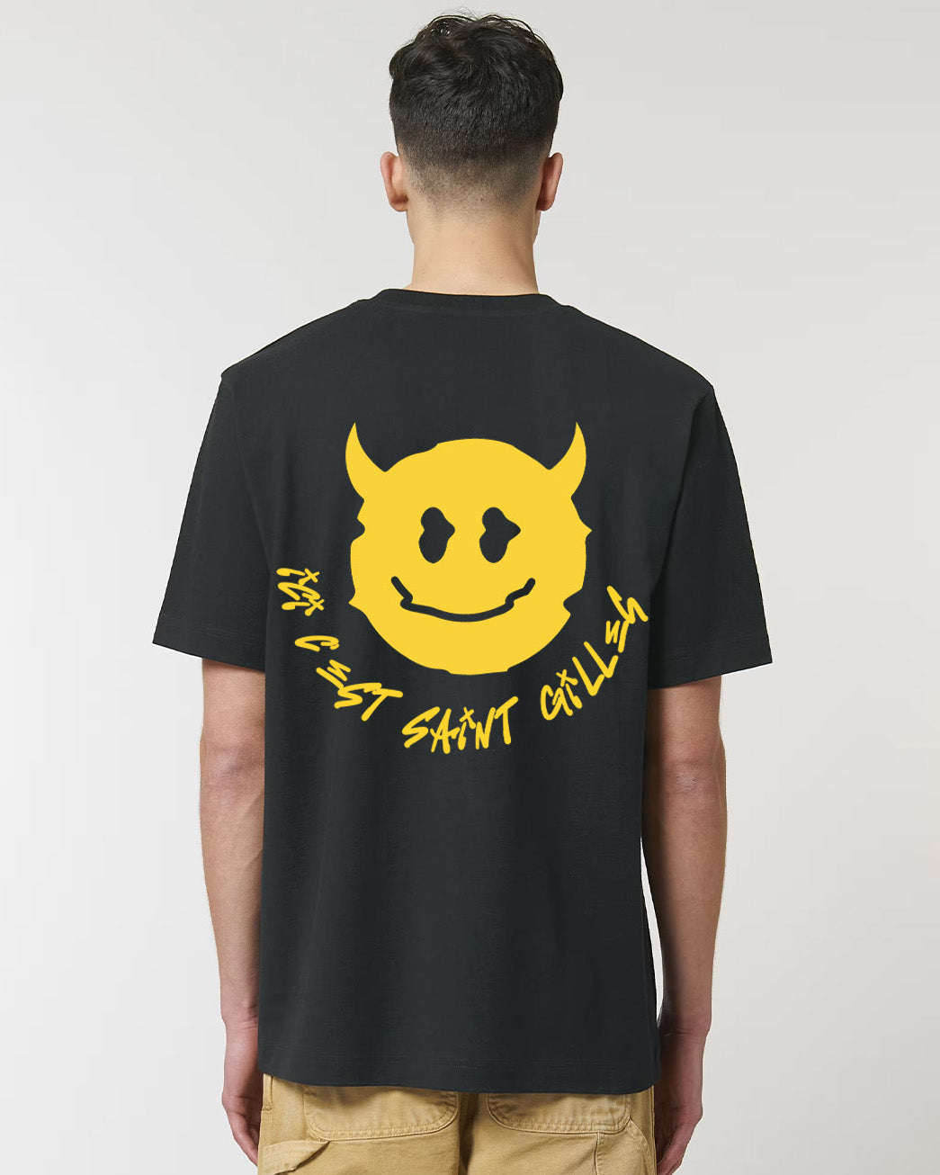 Ici C'est Saint-Gilles (Devil) - Oversized Premium T-shirt (Black)