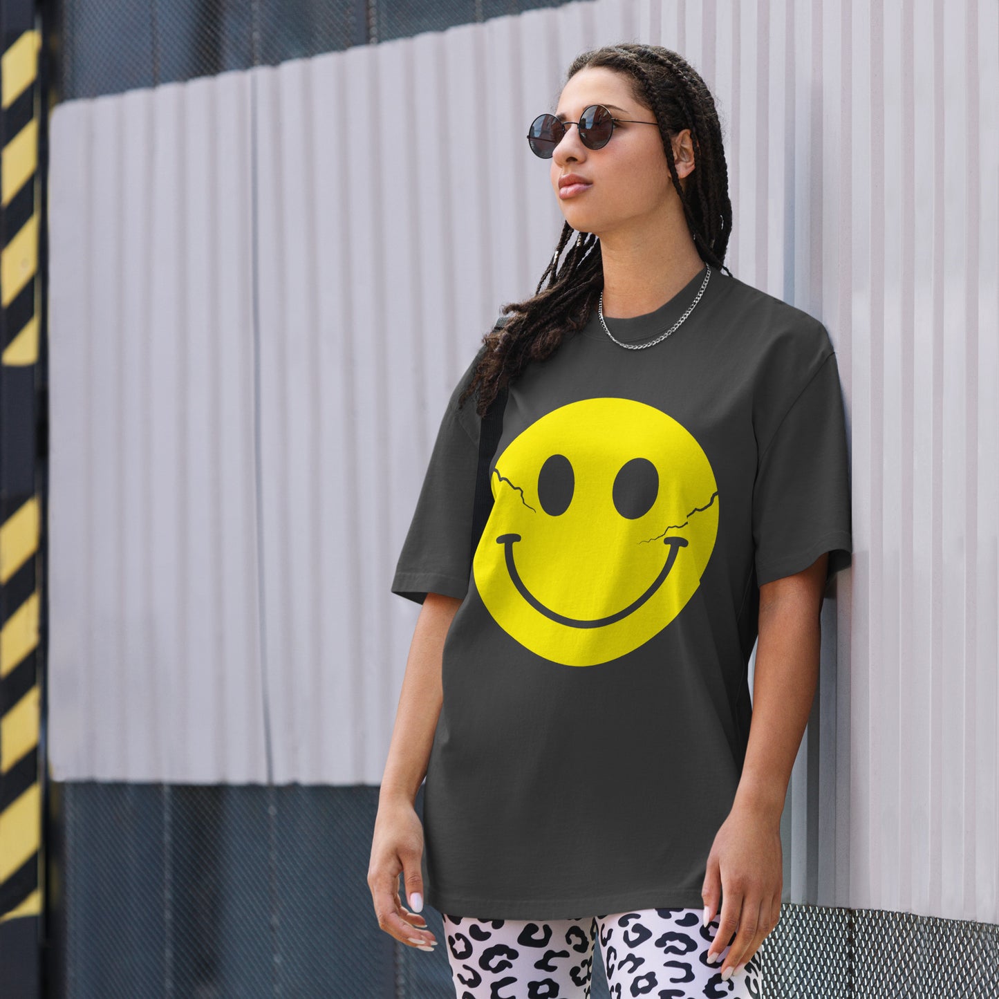 So F*cking Happy - Oversized Premium T-shirt - Faded Black STOCK SALE
